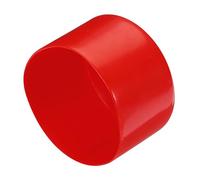 QUARKZMAN 2Pcs Embouts en Caoutchouc de 100mm de Diamètre Intérieur pour Tubes Ronds en Vinyle, Capuchon de Boulon, Protecteurs de Filetage de Vis, Rouge