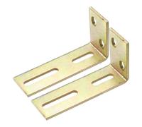 QUARKZMAN 2pcs Équerres Réglables pour Porte Coulissante, Support de Guide au Sol pour Porte Grange Coulissante, Équerre Guide pour Roulette Galet Guides de Plancher Mur, Trou 11.2mm
