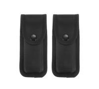 QUARKZMAN 2Pcs Étuis de Couteau de Poche en Nylon 6" x 2,6" à Porter Horizontalement ou Verticalement avec Boucle de Ceinture, Pochette Multi-Outils avec Fermeture à Pression, Noir