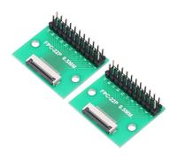 QUARKZMAN 2Pcs FFC FPC Carte de Connecteur 22 Broches 0.5mm Prise vers 2.54mm Adaptateur de Bande d'Embase à Broches Mâles à Double Rangée, Carte de Conversion PCB pour Téléviseurs LCD
