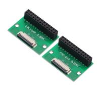 QUARKZMAN 2Pcs FFC FPC Carte de Connecteur 26 Broches 0.5mm Prise vers 2.54mm Adaptateur de Bande d'Embase Femelle à Double Rangée, Carte de Conversion PCB pour Téléviseurs LCD