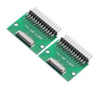 QUARKZMAN 2Pcs FFC FPC Carte de Connecteur 26 Broches 0.5mm Prise vers 2.54mm Adaptateur de Bande d'Embase à Broche à Angle Droit à Double Rangée, Carte de Conversion PCB pour Tv Dvd