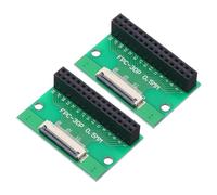 QUARKZMAN 2Pcs FFC FPC Carte de Connecteur 30 Broches 0.5mm Prise vers 2.54mm Adaptateur de Bande d'Embase Femelle à Double Rangée, Carte de Conversion PCB pour Téléviseurs LCD