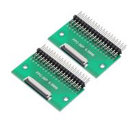 QUARKZMAN 2Pcs FFC FPC Carte de Connecteur 36 Broches 0.5mm Prise vers 2.54mm Adaptateur de Bande d'Embase à Broche à Angle Droit à Double Rangée, Carte de Conversion PCB pour Tv Dvd