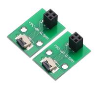 QUARKZMAN 2Pcs FFC FPC Carte de Connecteur 4 Broches 0.5mm Prise vers 2.54mm Adaptateur de Bande d'Embase Femelle à Double Rangée, Carte de Conversion PCB pour Téléviseurs LCD