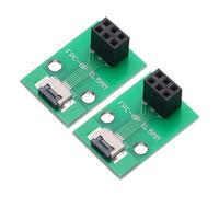 QUARKZMAN 2Pcs FFC FPC Carte de Connecteur 5 Broches 0.5mm Prise vers 2.54mm Adaptateur de Bande d'Embase Femelle à Double Rangée, Carte de Conversion PCB pour Téléviseurs LCD