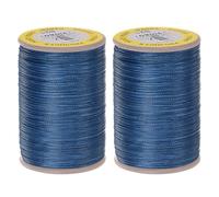 QUARKZMAN 2Pcs Fil pour Couture de Tissu D'Ameublement 328 Yards 300M Fil de Polyester Ciré Résistant à L'Usure Et Anti-Étirement Idéal pour la Broderie le Quilting le Cuir, Bleu Royal