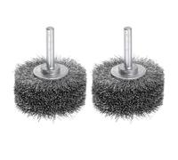 QUARKZMAN 2pcs Fil Roue Brosse pour Perceuse Fixation 2" Carbone Acier Fil pour Nettoyage Enlèvement Rouille Décapage Corrosion