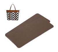 QUARKZMAN 2pcs Forme-Base en Feutre, 12.01x5.12 Insert De Fond De Sac Coussinet Formateur en Fibre Chimique Doublure pour Handbag Tote Bag Backpack, Brown
