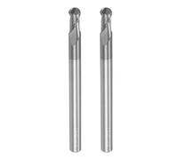 QUARKZMAN 2Pcs Fraises à Bout Sphérique Rayon de 3 mm (1/8") 2 Flûtes Hrc45