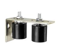 QUARKZMAN 2pcs Galet Guide pour Portail Coulissant 48x50mm, M12 Roulette Nylon avec Équerre Guide au Sol pour Porte Grange Coulissante, Roue Universel avec Roulement à Billes Scellé, Noir