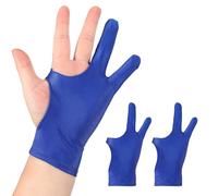 QUARKZMAN 2Pcs Gant De Dessin d'artiste, Gant De Peinture Graphique Respirant avec Deux Doigts pour Droite Gauche Graphic Digital Tablet Paper Sketching (Taille S), Blue