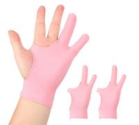 QUARKZMAN 2Pcs Gant De Dessin D'Créateur Gant De Peinture Taille M Rose | Graphique Respirant Avec Deux Doigts Pour Droite Gauche Tablet Graphique Papier Esquisse
