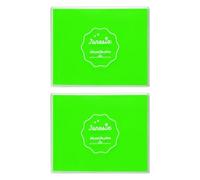 QUARKZMAN 2Pcs Grand Tampon Encre Verte Fruits, 3.9x4.7 Pouces Tampon Lavable Pour Empreintes Mains Pieds, Tampons Caoutchouc, Scrapbooking, Créations Artistiques