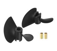 QUARKZMAN 2pcs Hélice pour RC Boat, Hélices 2 Pales 4.8mm Diamètre Trou 47mm OD 40mm Pas CW Rotation Horaire Hélice avec Moyeu pour RC Boat, Modèle Bateau DIY, Noir