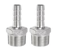 QUARKZMAN 2Pcs Inox Acier Tuyau Cannelé Raccord 0,5" (12mm) pour Eau
