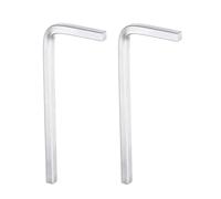 QUARKZMAN 2Pcs Jeu de Clés à Tête Carrée en Forme de L, Clé à Boulon à 4 Points en Acier au Chrome-Vanadium de 4 mm pour les Projets de Bricolage de Réparation à Domicile de Base, Argent