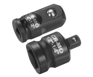 QUARKZMAN 2pcs Jeu De Réducteur Et Augmentateur D'Adaptateur De Douille À Choc 1/2" À 1/4" 1/4" À 1/2" Entraînement Carré SAE Acier CR-MO Convertisseur Pour Clé À Choc Et Clé À Cliquet