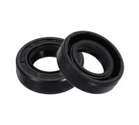 QUARKZMAN 2Pcs Joint D'Étanchéité, 0.79"x1.4"x0.37" TC Nitrile Double Lèvre Couverture Arbre Joint D'Étanchéité 20 x 35.5 x 9.5mm Avec Ressort Pour Mécanique Automobile Roulement Arbre, Noir