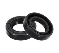 QUARKZMAN 2Pcs Joint D'Étanchéité, 1"x1.61"x0.37" TC Caoutchouc Nitrile Double Lèvre Couverture Arbre Joint D'Étanchéité 25.5 x 41 x 9.5mm Avec Ressort Pour Mécanique Automobile Roulement