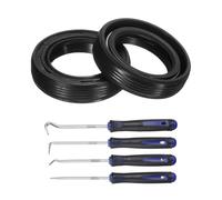 QUARKZMAN 2Pcs Joint D'étanchéité 20x30x7mm TC Nitrile Caoutchouc Noir | Double Lèvre, Avec Kit Crochet Et Ressort, Pour Mécanique Automobile Roulement Arbre