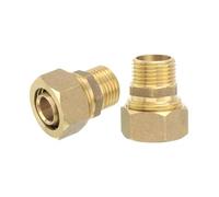 QUARKZMAN 2pcs Laiton Compression Tube Raccord, 20 mm Tube OD x G1/2 Mâle Connecteur Droit Raccord Adaptateur Union Raccords