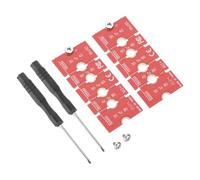 QUARKZMAN 2Pcs M2+ M.2 NGFF/NVME Length Extend Adapter 2230, 2242, 2260, 2280 Multipurpose SSD Extension Bracket Card Plate PCB Board for PC Computer Case Red