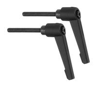 QUARKZMAN 2Pcs M5 x 40mm Poignées À Bouton Poussoir Noir | À Ratchet À Libération Rapide Verrouillage Rotatif Filetage Mâle Pour Lathe Machinery