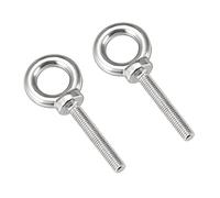 QUARKZMAN 2Pcs M8x50mm Levage Œil Boulon 304 Inox Acier Filetage Silver Ton