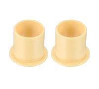 QUARKZMAN 2Pcs Manchon À Bride ID 20mm x OD 23mm x Longueur 25mm Jaune | Roulement En Plastique, Bague En POM