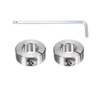 QUARKZMAN 2Pcs Manchons À Fente Unique, Alésage 20mm 304 Acier Inoxydable Manchon De Serrage Monobloc 40mm OD 15mm Épaisseur Collier De Verrouillage Avec Vis De Fixation Pour Machines-Outils
