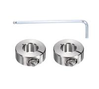 QUARKZMAN 2Pcs Manchons De Arbre Fendus Simples, Alésage 16mm 304 Acier Inoxydable Manchon De Serrage Monobloc 34mm Diamètre Extérieur 13mm Épaisseur Collier De Verrouillage Avec Vis De