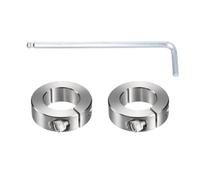 QUARKZMAN 2Pcs Manchons De Serrage Fendus Simples, Alésage 28mm 304 Acier Inoxydable Manchon De Serrage Monobloc 48mm Diamètre Extérieur 15mm Épaisseur Colliers De Verrouillage Avec Vis De