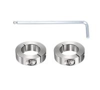 QUARKZMAN 2Pcs Manchons De Serrage Fendus Simples, Alésage 32mm Acier Inoxydable 304 Manchon De Serrage Monobloc 54mm Diamètre Extérieur 15mm Épaisseur Collier De Verrouillage Avec Vis De