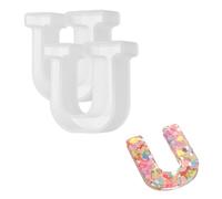 QUARKZMAN 2Pcs Matrice À Lettres en Résine 2.5 Pouces, Lettre M en Majuscule Matrice en Silicone 3D pour La Fabrication De Bougies DIY Art Signe Mot Décoration Maison Fête