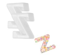 QUARKZMAN 2Pcs Matrice À Lettres en Résine 2.5 Pouces, Lettre Majuscule Z Matrice en Silicone 3D pour Moulage De Lettres pour Fabrication De Bougies DIY Décoration Murale Décoration