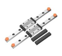 QUARKZMAN 2pcs MGN9 150mm Rail Lineaire Avec 2pcs MGN9H Coulisseau A Roulement En Acier Et 2pcs Mini Rail Lineaire En Plastique MGN12 Pour DIY Imprimantes 3D Et Machine CNC, Argent