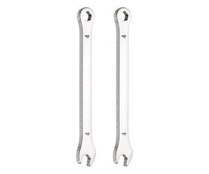 QUARKZMAN 2Pcs Mini ombinée Extra Fine 4mm Métrique 12 Points Et À Ouverture En Acier Inoxydable Double Extrémité Outil Pour Automotive Pipe Furniture Machinery DIY Réparation, Argent