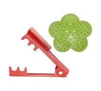 QUARKZMAN 2Pcs Outil D'épine De Rose Ensemble 5.5" 4.7" Métal PVC Éplucheur D'épines Et Feuilles De Fleur Pour Jardinage Fleuriste À Domicile, Rouge, Vert Pâle