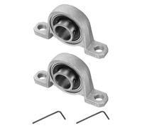QUARKZMAN 2pcs Paliers de Battement Montés Lisse KP004, Palier à Semelle Alésage 20mm pour Bride Roulement à Bille de Bloc Roue de Brouette Machine à Axe Imprimante 3D, P6(ABEC3)