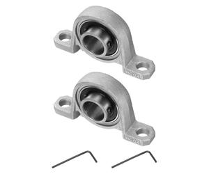 QUARKZMAN 2pcs Paliers de Battement Montés Lisse KP004, Palier à Semelle Alésage 20mm pour Bride Roulement à Bille de Bloc Roue de Brouette Machine à Axe Imprimante 3D, P6(ABEC3)