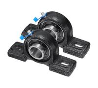 QUARKZMAN 2pcs Paliers de Battement Montés UCP205, Palier à Semelle Alésage 25mm Auto-Alignant en Fonte pour Bride Roulement à Bille de Bloc Roue de Brouette Machine à Rouler Imprimante 3D