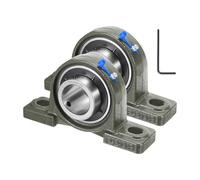 QUARKZMAN 2pcs Paliers de Battement Montés UCP209-26, Palier à Semelle Alésage 1-5/8" Auto-Alignant en Fonte Solide pour Roulement à Bille de Bloc en Acier Chromé Machine à Axe Imprimante 3D