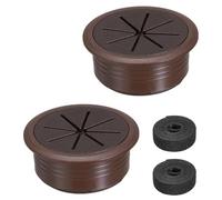QUARKZMAN 2Pcs Passe-Câble De Bureau, 2.1" (53mm) Cache-Trou Pour Câbles En Plastique ABS Passe-Câble Flexible Organisateur De Câbles Avec Attache-Câble De 6.5ft Pour Table De Bureau À