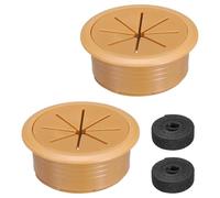 QUARKZMAN 2Pcs Passe-Câble De Bureau, 2.1" (53mm) Cache-Trou Pour Câbles En Plastique ABS Passe-Câble Flexible Organisateur De Câbles Avec Attache-Câble De 6.5ft Pour Table De Bureau À