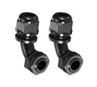 QUARKZMAN 2Pcs Passe-Câble M16, Coude 90 Degrés Joint Nylon IP68 Étanche Spirale Réglable Connecteur Cordon Avec Joints Pour Fil 4-7mm