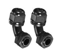 QUARKZMAN 2Pcs Passe-Câble M16, Coude À 90 Degrés Joint En Nylon IP68 Étanche Spirale Réglable Connecteur De Cordon Avec Joints Pour Fil 6-10mm
