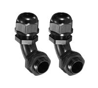 QUARKZMAN 2Pcs Passe-Câble M20, Coude À 90 Degrés Joint Nylon IP68 Étanche Spiral Réglable Connecteur De Câble Avec Joints Pour Fil 8-14mm