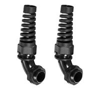QUARKZMAN 2Pcs Passe-Câble M25 Avec Anti-Arrachement, Coude 90 Degrés Joint Nylon IP68 Étanche Spirale Réglable Connecteur Pour Fil 13-18mm