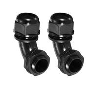 QUARKZMAN 2Pcs Passe-Câble M25, Coude À 90 Degrés En Nylon Joint IP68 Étanche Spirale Ajustable Connecteur De Câble Avec Joints Pour Fil 6-10mm